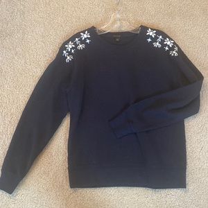 Size medium, Ann Taylor sweatshirt with preppy jewel detail, excellent condition